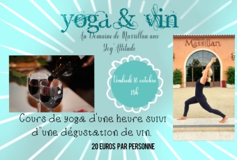 Atelier insolite yoga et vin au Domaine de MAssillan